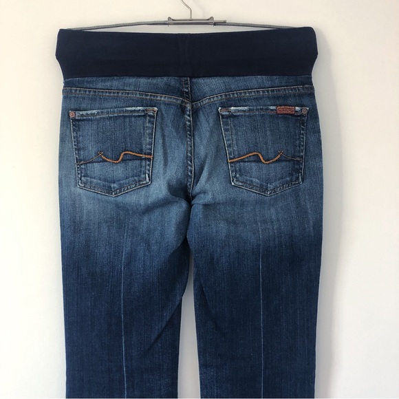 7 for all Mankind A Pea In The Pod Maternity Bootcut Jeans Size M Made in USA - Picture 4 of 8
